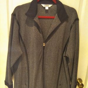 Blast Women's Jacket, Black and Grey Herringbone Design, Size XL